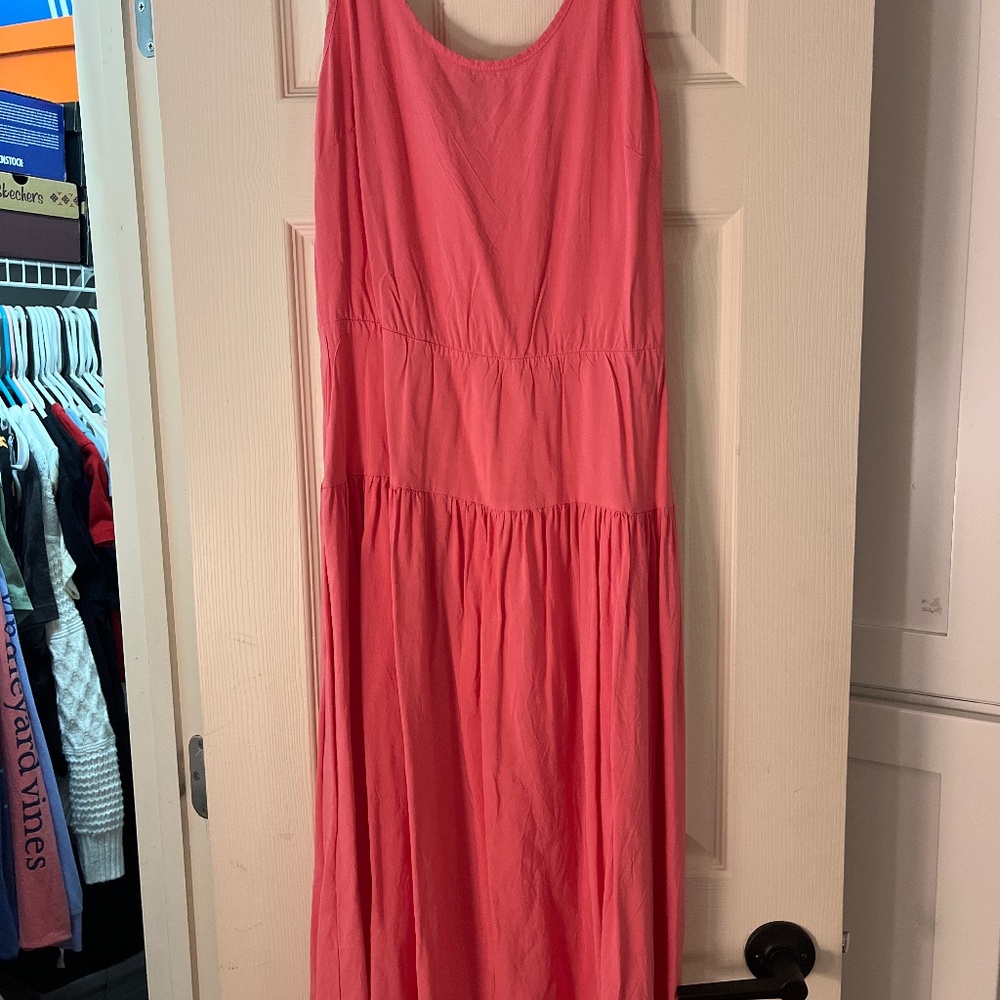 pink thin summer dress